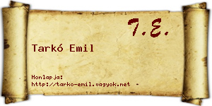 Tarkó Emil névjegykártya