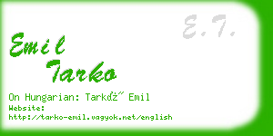 emil tarko business card